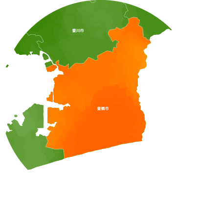 ミズピカ 対応エリアマップ 豊橋市内全域