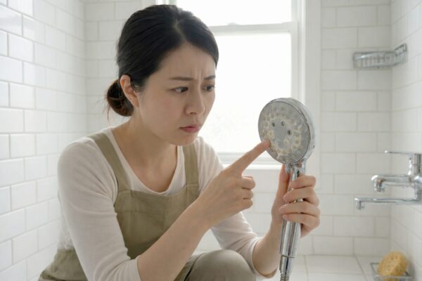 シャワーヘッドの目詰まり解消！つけ置き洗いで水圧を復活させる方法