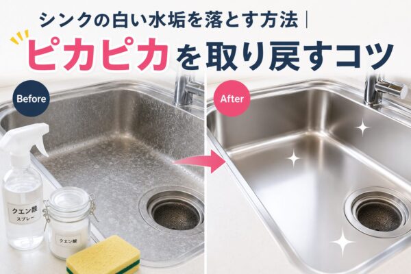 シンクの白い水垢を落とす方法｜ピカピカを取り戻すコツ